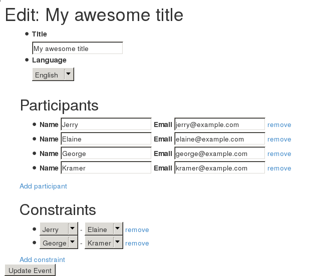 Nested forms with cocoon